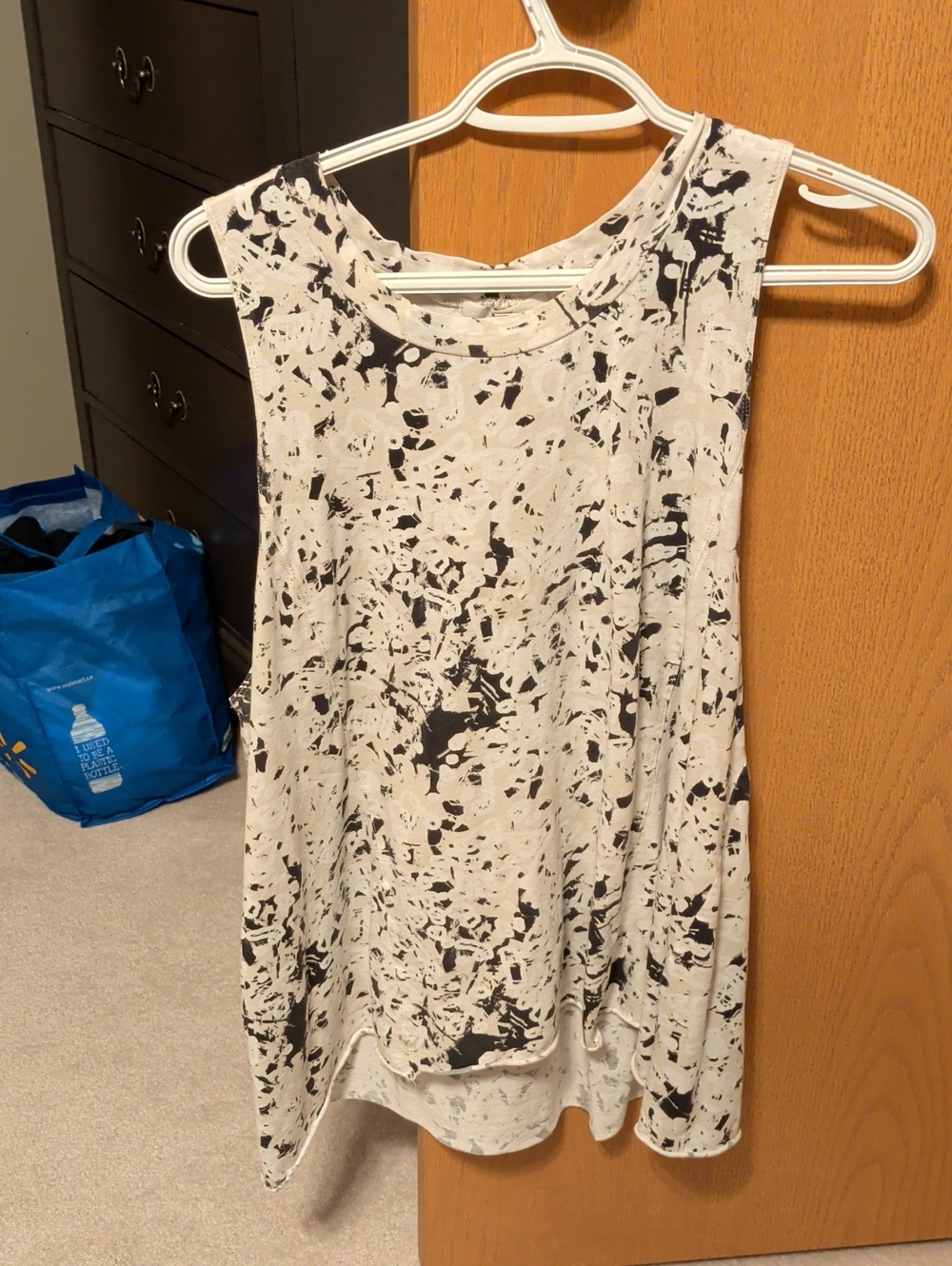 Vans Black and White Abstract Print Tank Top